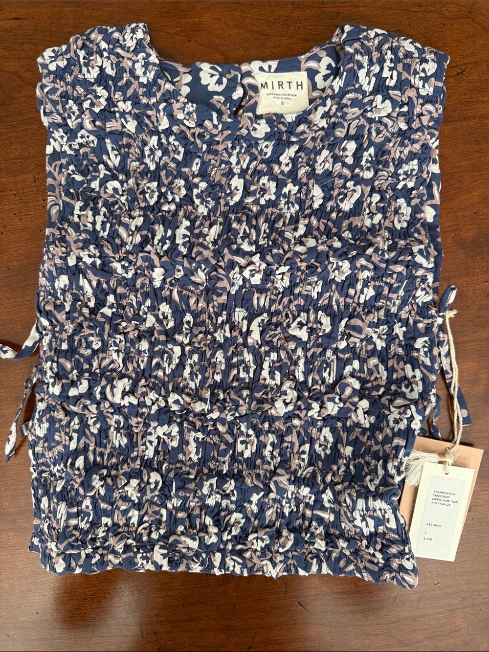 Mirth Shoreditch Smocked Top NWT size S and M